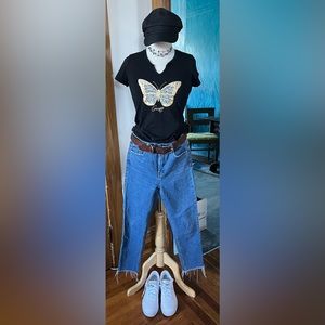 Denim and Co. Jean pant (size 2) bundle and Guess top.